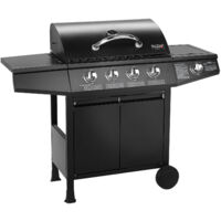 TAINO BASIC Gasgrill BBQ 4 Edelstahl Brenner Seitenkocher TÜV
