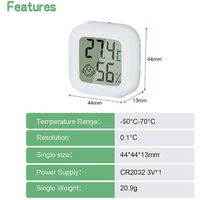 Mini-LCD-Digital-Innenthermometer, Hygrometer, 4-teilig, Thermo-Hygrometer, Komfortanzeige, hohe Genauigkeit, tragbar, für Wohnzimmer, Lager, Babyzimmer, Umkleidekabine