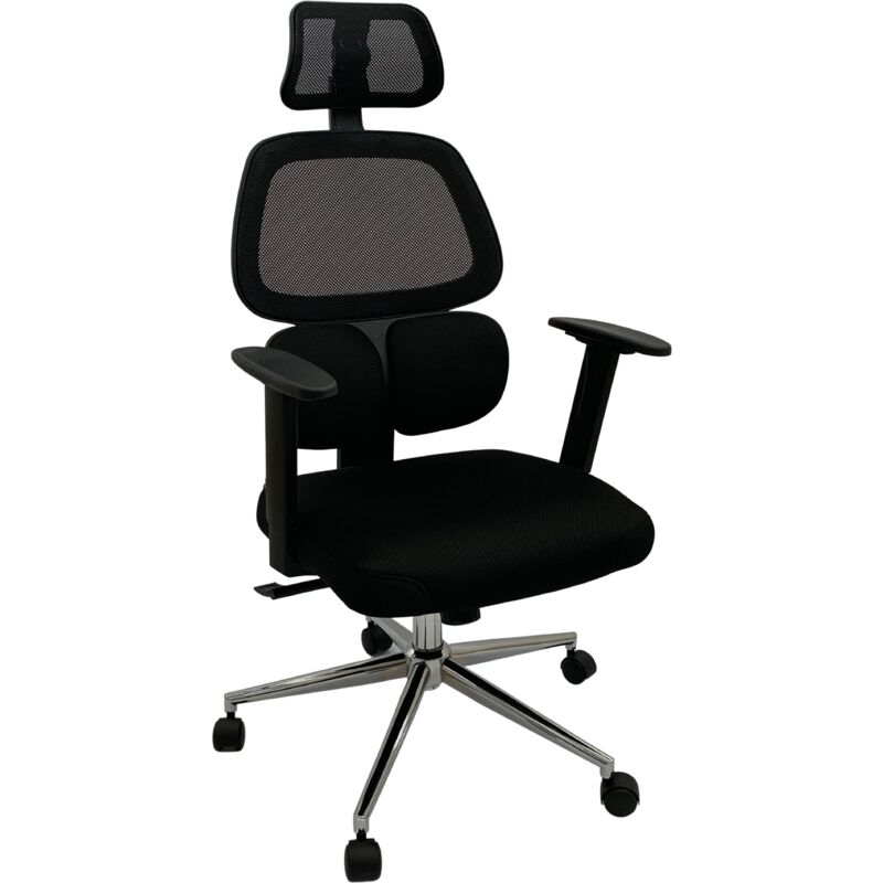 Astan Hogar Silla de Oficina / Escritorio Ergonómica, Respaldo Alto y Reposabrazos regulables, Función Balanceo, Negra AH-AG10200NG