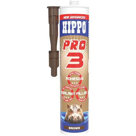 Hippo PRO 3 290ml Adhesive, Sealant & Filler- Brown