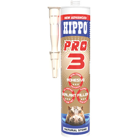 Hippo PRO 3 290ml Adhesive, Sealant & Filler- Natural Stone