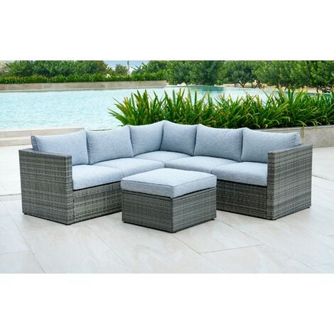 OUT & OUT Lima Outdoor Rattan Corner Lounge Set - 5 Seats