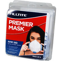 Filltite FFP1 Face Mask With Valve - 5 Pack