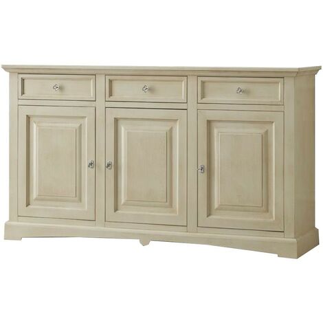 Credenza 3 Ante a Goccia in legno Avorio Anticato (1/2)