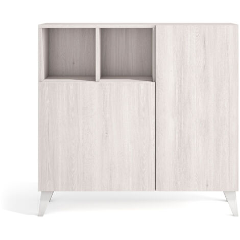 Herdasa, Zapatero en Melamina, modelo Moss, 87x90x27cm, blanco antic - frente blanco antic (1/5)