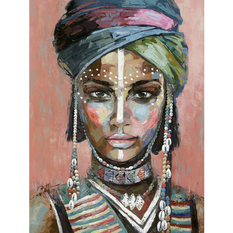 Cuadro Mujer Turbante fondo salmón
100x70x3 cm