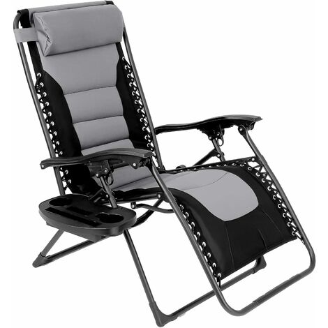 Bamny Oversized Zero Gravity Recliner Chair With Adjustable Headrest Folding Lounge For Lawn Patio Camping Outdoor Indoor Support 350 Lbs G Bamny Oversized Zero Gravity Recliner, Zero Gravity Outdoor Relaxer Chairs