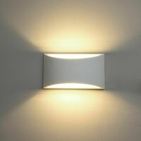 Bamny 4W Modern Wall Light Curved White Ceramic Uplighter Design Living Room Lighting
