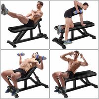 BAMNY Weight Bench, Multifunctional Bench, Adjustable Training Fitness Bench, Professional Sit-up Bench with 7/11-way Adjustable Backrest, for Full-body Exercises, Home Gym, up to 120kg / 200kg