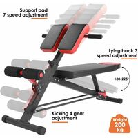 Bamny 3-in-1 Adjustable Weight Bench Foldable Weight Bench Dumbbell Bench Home Gym