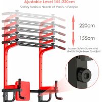 Bamny Power Tower Dip Station, ladder-shaped pull-up bar for versatile training, strength training equipment for home gyms, made of high-quality tubular steel, load capacity up to 200KG.