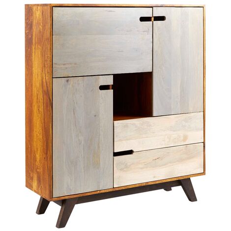 Solid Wood Bookcase Cabinet Retro Trio, Best Solid Wood Bookcase