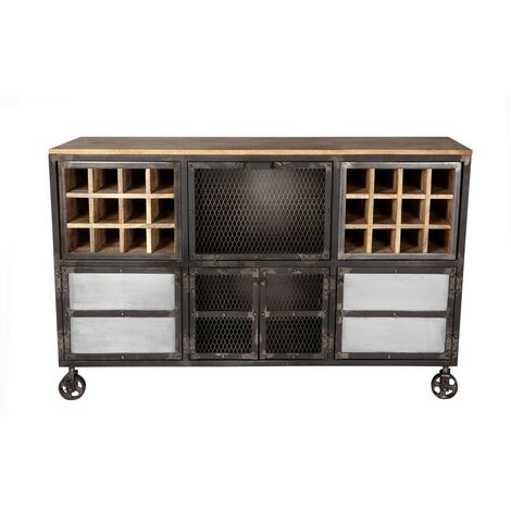 Urban Industrial Bar Cabinet