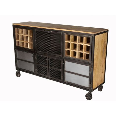 Urban Industrial Bar Cabinet