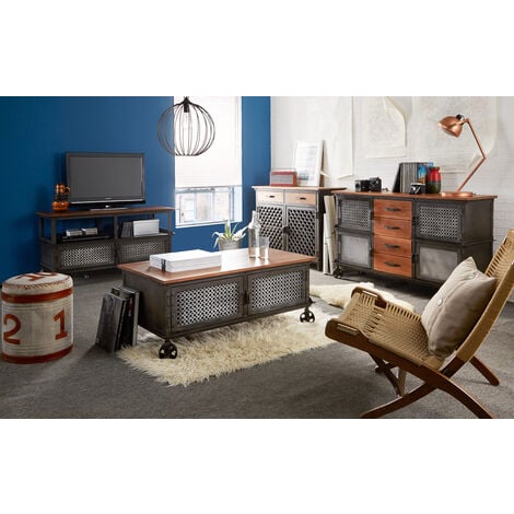 Urban Industrial Bar Cabinet