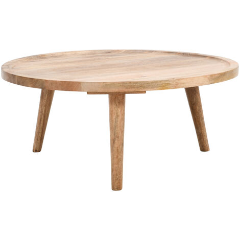 Marlow Light Mango Wood Round Coffee Table