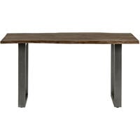 Medium Sized Dining Table Grey Essential Live Edge