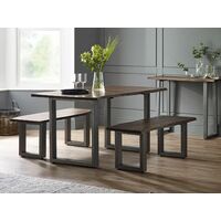 Medium Sized Dining Table Grey Essential Live Edge