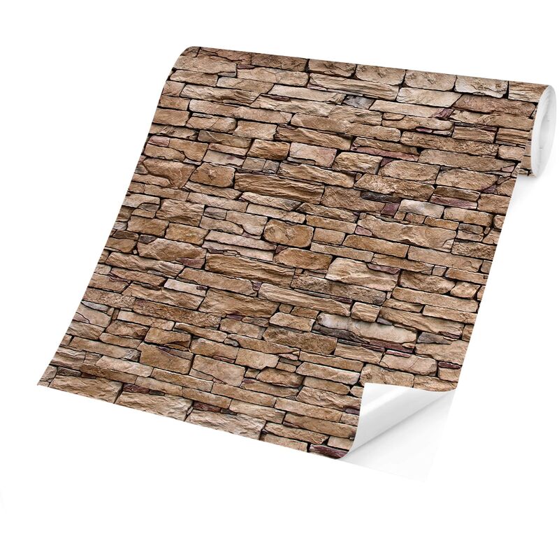 Carta da parati adesiva effetto pietra 3D - Crete Stonewall - Formato  quadrato Dimensione HxL: 192cm x 192cm