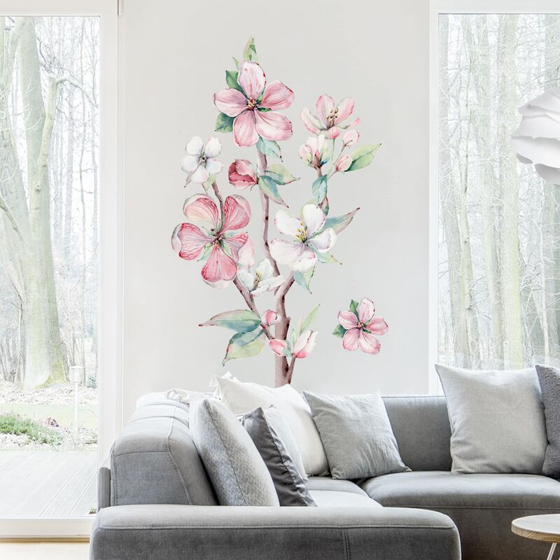 Adesivi murali fiori - Set di peonie - Stickers pareti Dimensione LxH: 40cm  x 60cm