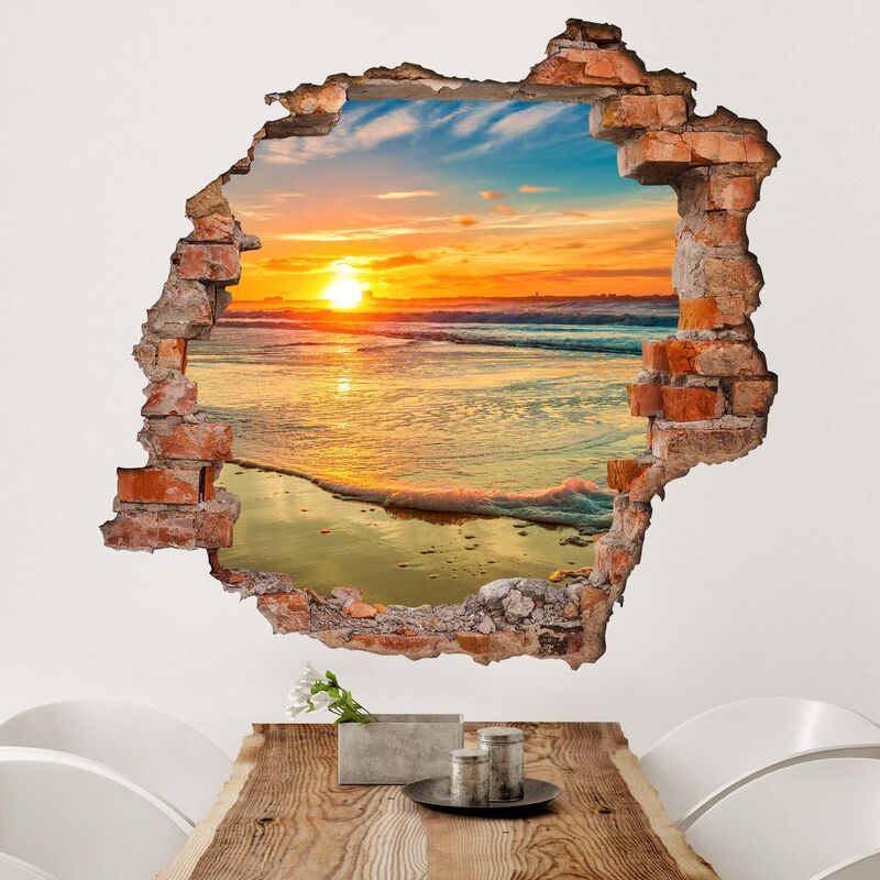 Adesivo murale 3D - Golden Sunrise Dimensione LxH: 40cm x 40cm