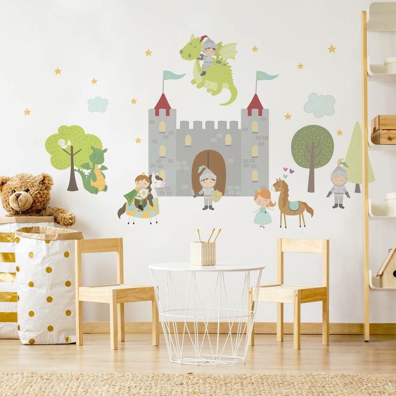 Adesivo murale Unicorn Set Dimensione LxH: 40cm x 40cm