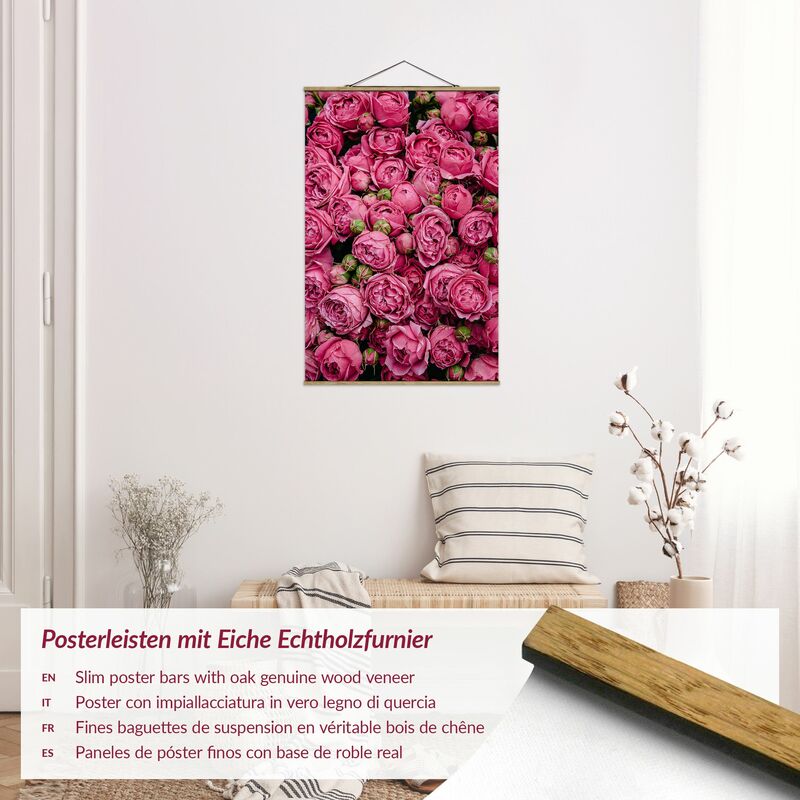 Immagini di arte della parete Interni della camera da letto Decorazioni per  la casa con cornice Fiori di peonie rosa chiaro Quadri su tela Poster