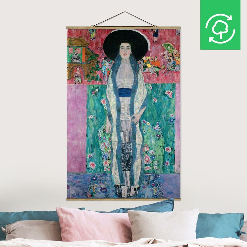 Klimt Il Bacio quadro moderno stampa su tela 90 x 45 cm per soggiorno  camera da letto ufficio