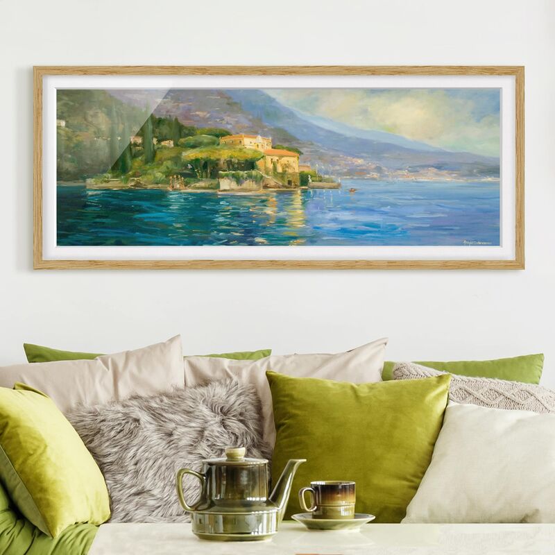 Poster con cornice - View Over Santorini Dimensione HxL: 20cm x