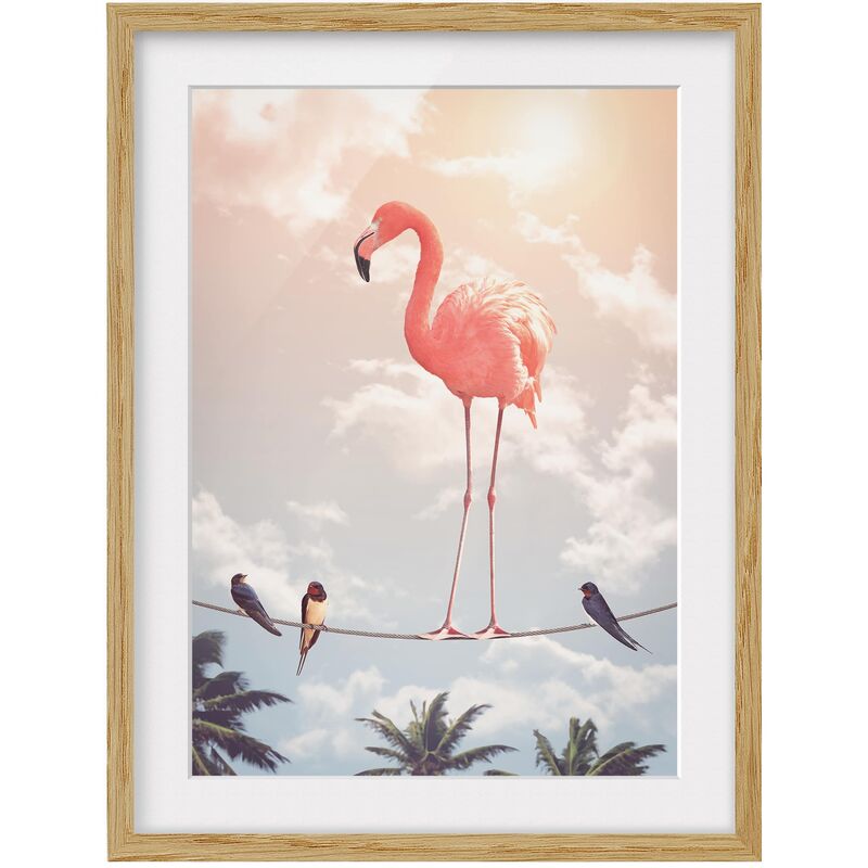 Poster con cornice - Cielo Con Uccelli Dimensione HxL: 24cm x 18cm