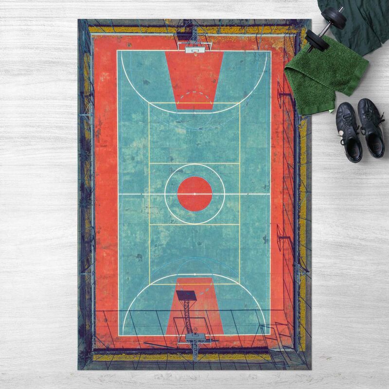 Tappeti in vinile - Top View campo da basket - Verticale 3:2 Dimensione  HxL: 60cm x 40cm