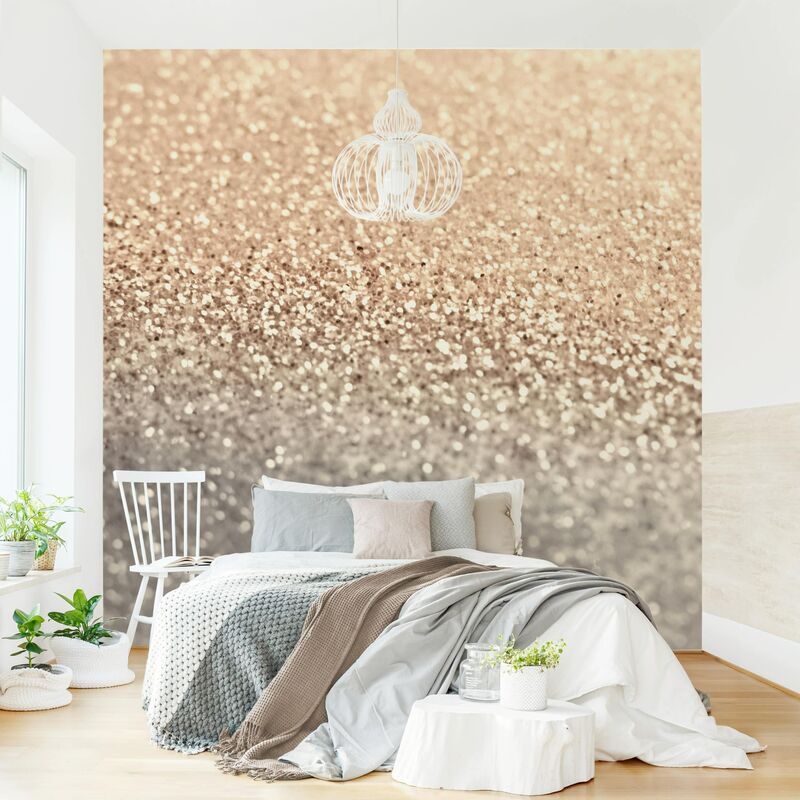 Carta da parati - Isola nel mare astratta d'oro Dimensione HxL: 192cm x  192cm Materiale: Smart