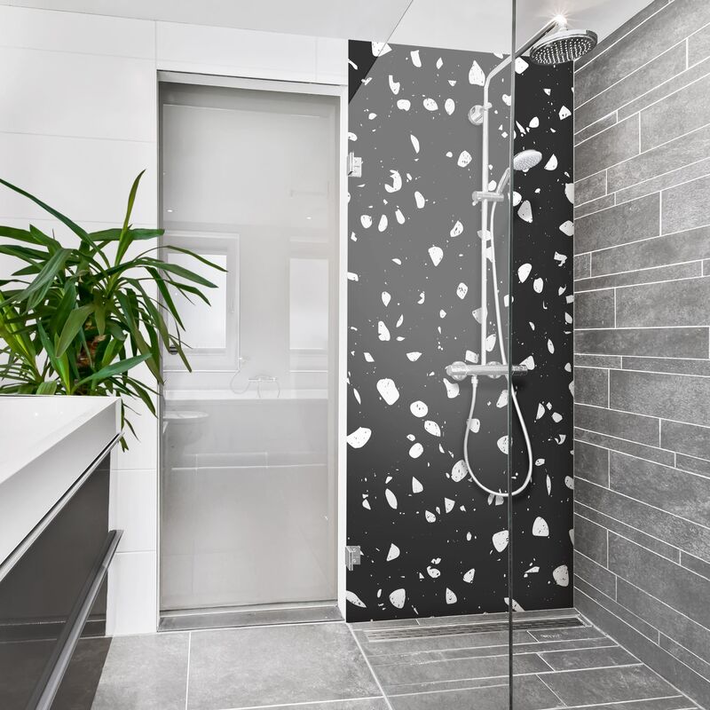 Rivestimento per doccia - Terrazzo di Palermo Dimensione HxL: 1 x 190x80cm  Materiale: Pellicola rigida Smart Lucida 0,32 mm