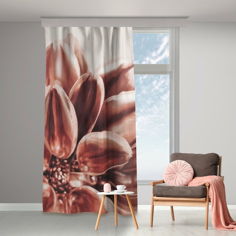 Tende - Dalia dorata di rame Dimensione HxL: 125cm x 130 cm (1 Tenda)