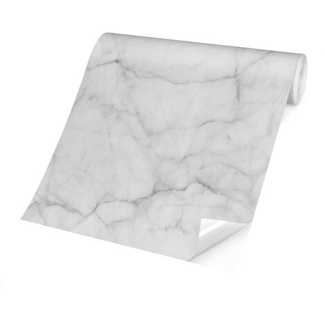 Carta da parati adesiva effetto marmo - Bianco Carrara Dimensione HxL:  190cm x 288cm