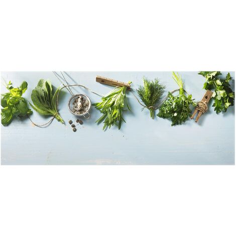 Paraschizzi in vetro - Bundled Herbs - Panoramico Dimensione LxH: 40cm x  100cm