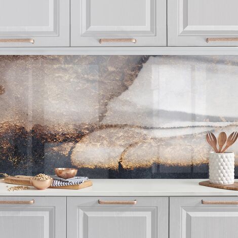 Rivestimento cucina - Oro Marmo Painted Dimensione HxL: 40cm x 140cm  Materiale: Smart