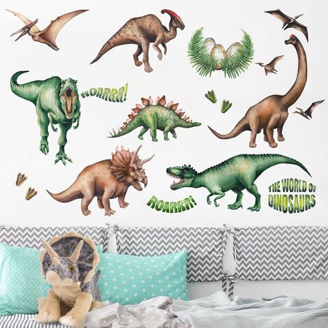 Adesivo murale - Il mondo dei dinosauri Dimensione LxH: 30cm x 45cm