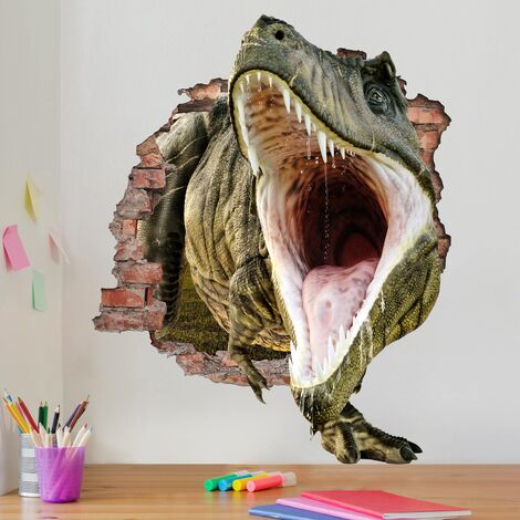 Adesivo murale 3D - Tyrannosaurus - verticale 4:3 Dimensione LxH: 40cm x  30cm