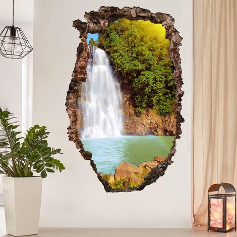 Adesivo murale 3D - Waterfall Romance - verticale 3:2 Dimensione LxH: 45cm  x 30cm