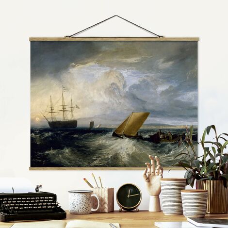 Foto su tessuto da parete con bastone - William Turner - Sheerness -  Orizzontale 3:4 Dimensione HxL: 26cm