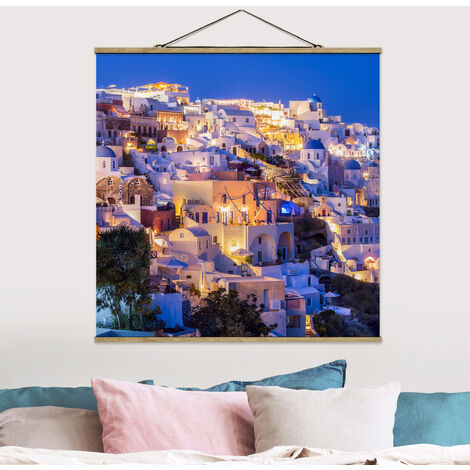 Quadri Moderni Soggiorno Casa Santorini Fiori Quadro su Tela