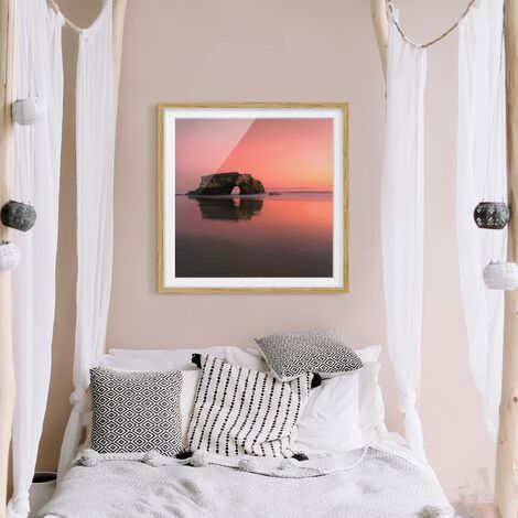 Poster con cornice - Tramonto Sopra Corfù Dimensione HxL: 20cm x