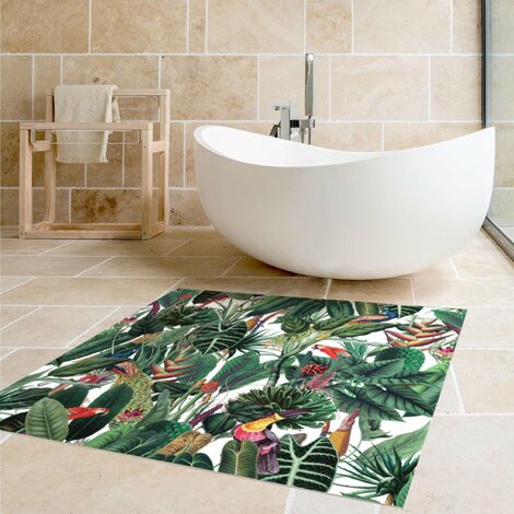 Tappeti in vinile - Trama di foresta pluviale colorata - Quadrato 1:1  Dimensione HxL: 40cm x 40cm