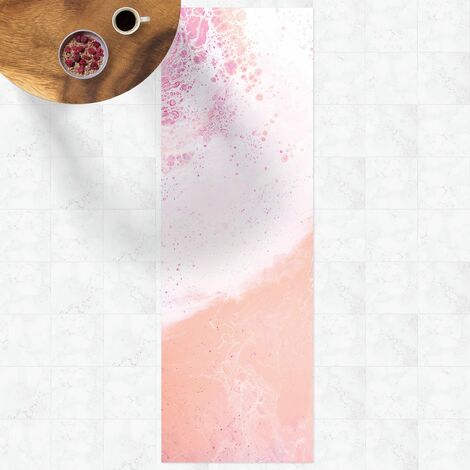 Tappeti in vinile - Effetto marmo tonalità di rosa pastello - Pannello  Dimensione HxL: 90cm x 30cm