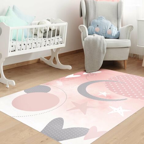 Tappeti in vinile - Tappeto grafico per bambini - Stelle e Luna - Verticale  3:2 Dimensione HxL: 60cm