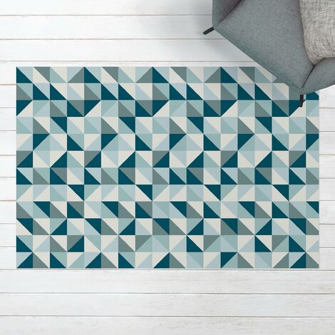 Tappeti in vinile - Trama di triangoli blu - Orizzontale 2:3 Dimensione  HxL: 40cm x 60cm