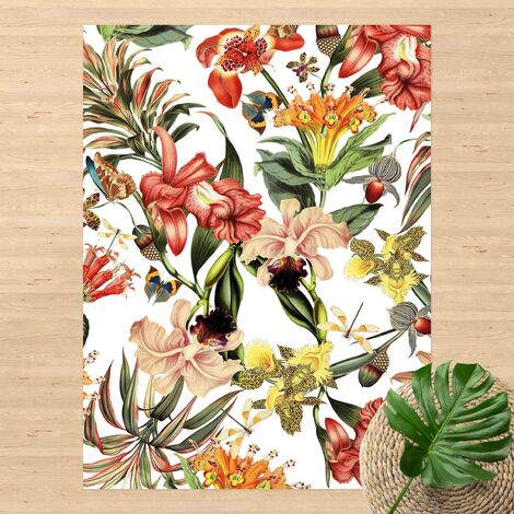 Tappeti in vinile - Fiori tropicali - Verticale 4:3 Dimensione HxL: 60cm x  45cm