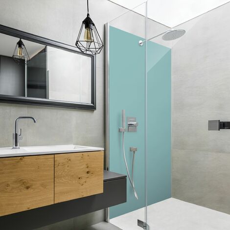 MICASIA - Rivestimento per doccia - Turchese pastello Dimensione HxL: 1 x 190x120cm Materiale: Pellicola rigida Smart Lucida 0,32 mm
