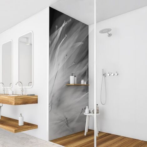 Rivestimento per doccia - Polline in bianco e nero Dimensione HxL: 1 x  190x80cm Materiale: Pellicola rigida